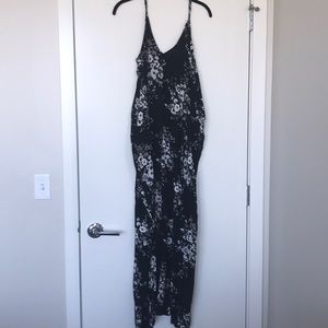 Black maxi with floral pattern